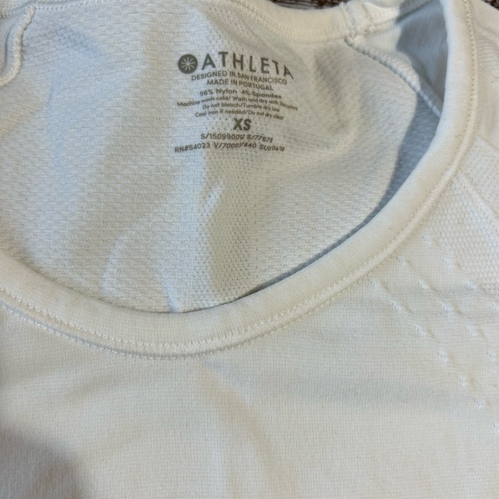 Athleta White Short Sleeve Tee - Picture 7 of 7